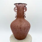 Murano Seguso Vetri d'Arte Scavo Style Art Glass Vase – Brown, Rust & Purple