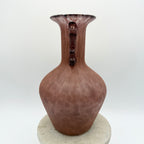 Murano Seguso Vetri d'Arte Scavo Style Art Glass Vase – Brown, Rust & Purple