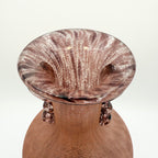 Murano Seguso Vetri d'Arte Scavo Style Art Glass Vase – Brown, Rust & Purple