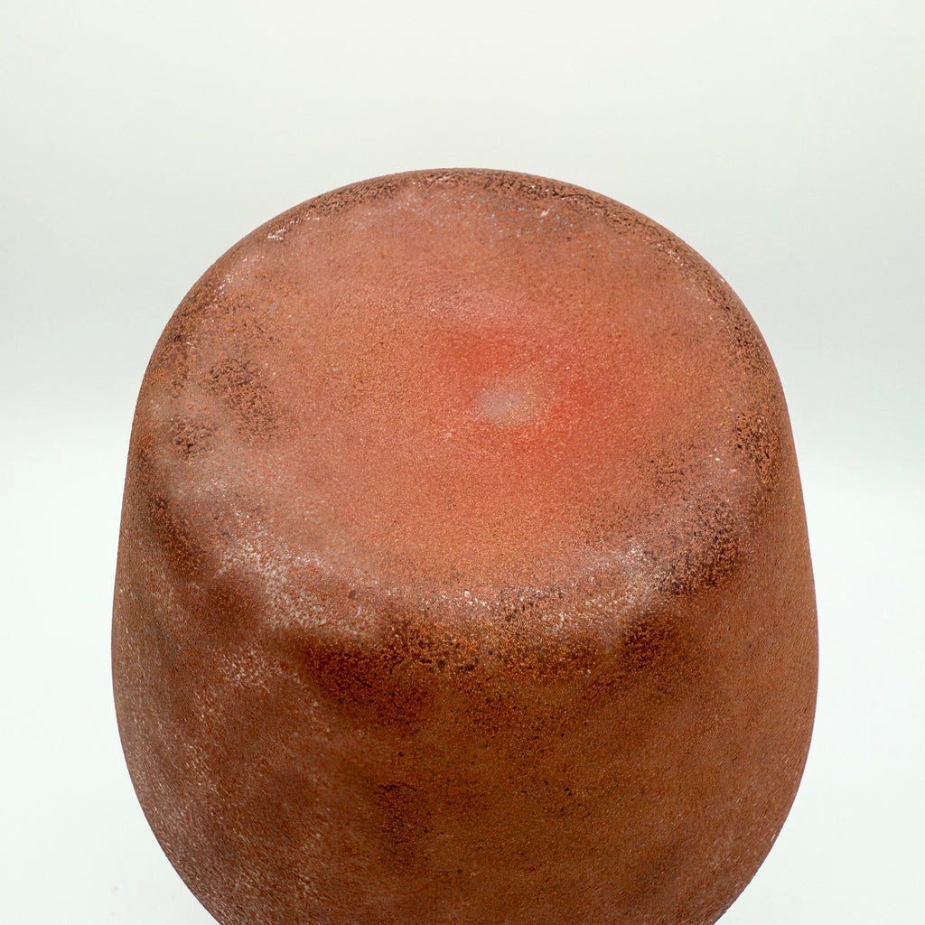 Murano Seguso Vetri d'Arte Scavo Style Art Glass Vase – Brown, Rust & Purple