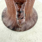 Murano Seguso Vetri d'Arte Scavo Style Art Glass Vase – Brown, Rust & Purple