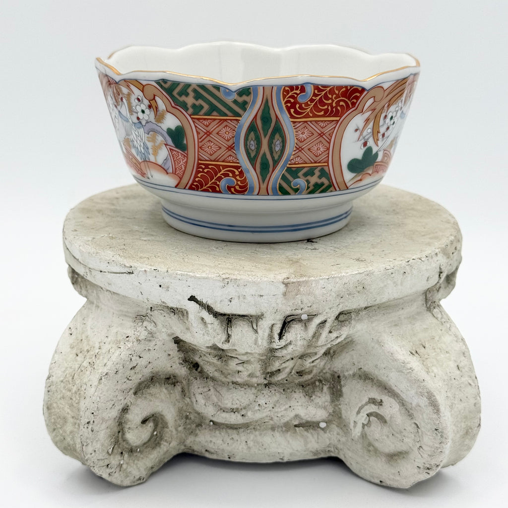 Andrea by Sadek Imari-Style Japanese Porcelain Bowl with Crane