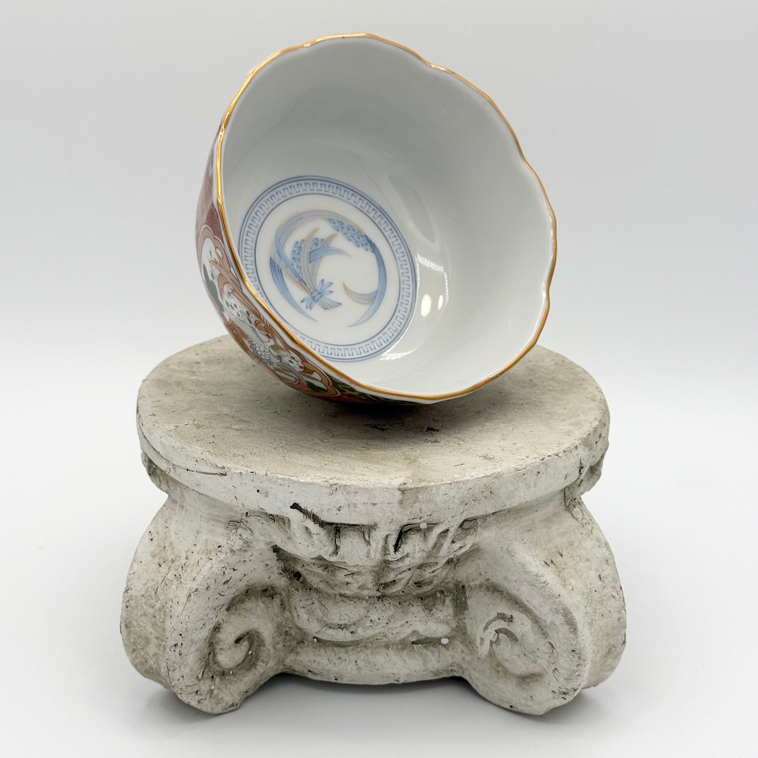 Andrea by Sadek Imari-Style Japanese Porcelain Bowl with Crane