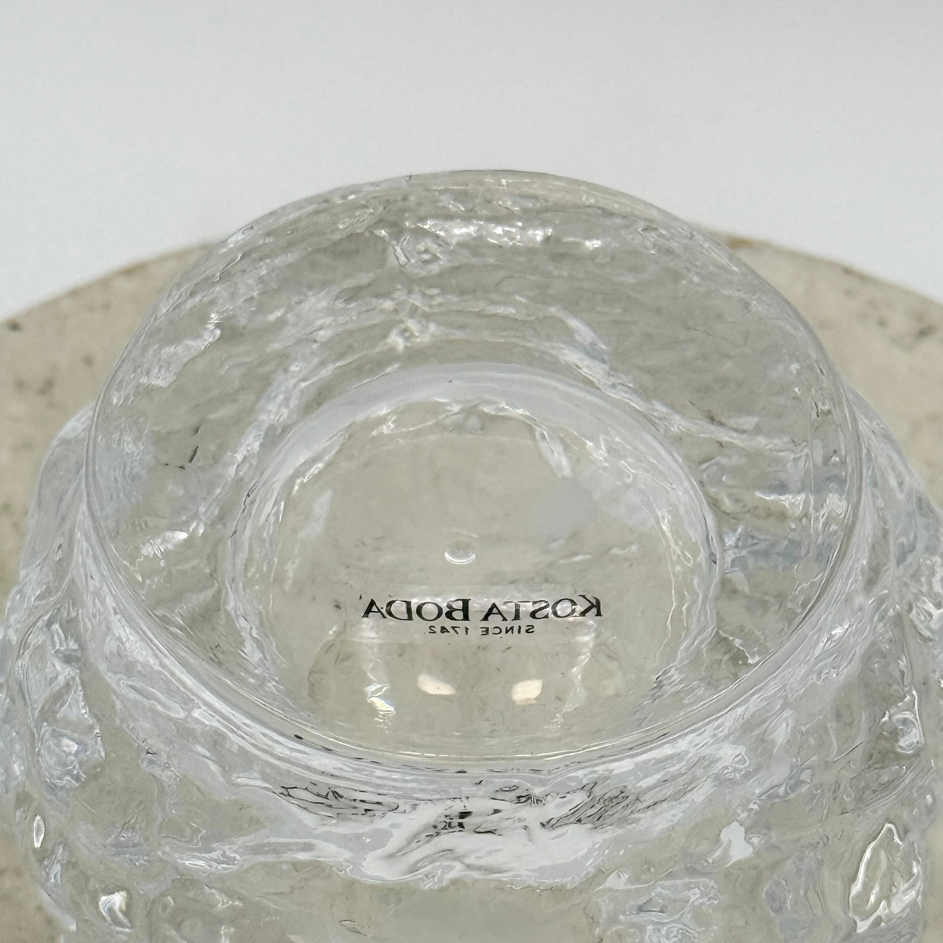 Kosta Boda Clear Snowball Candle Holder, Small
