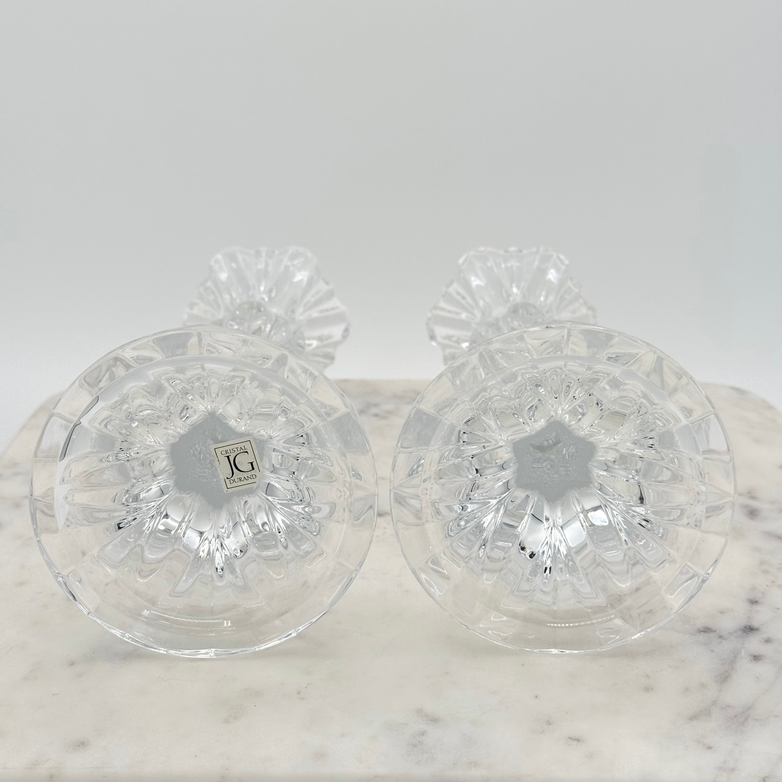 Pair of Lead Crystal Candle Holders