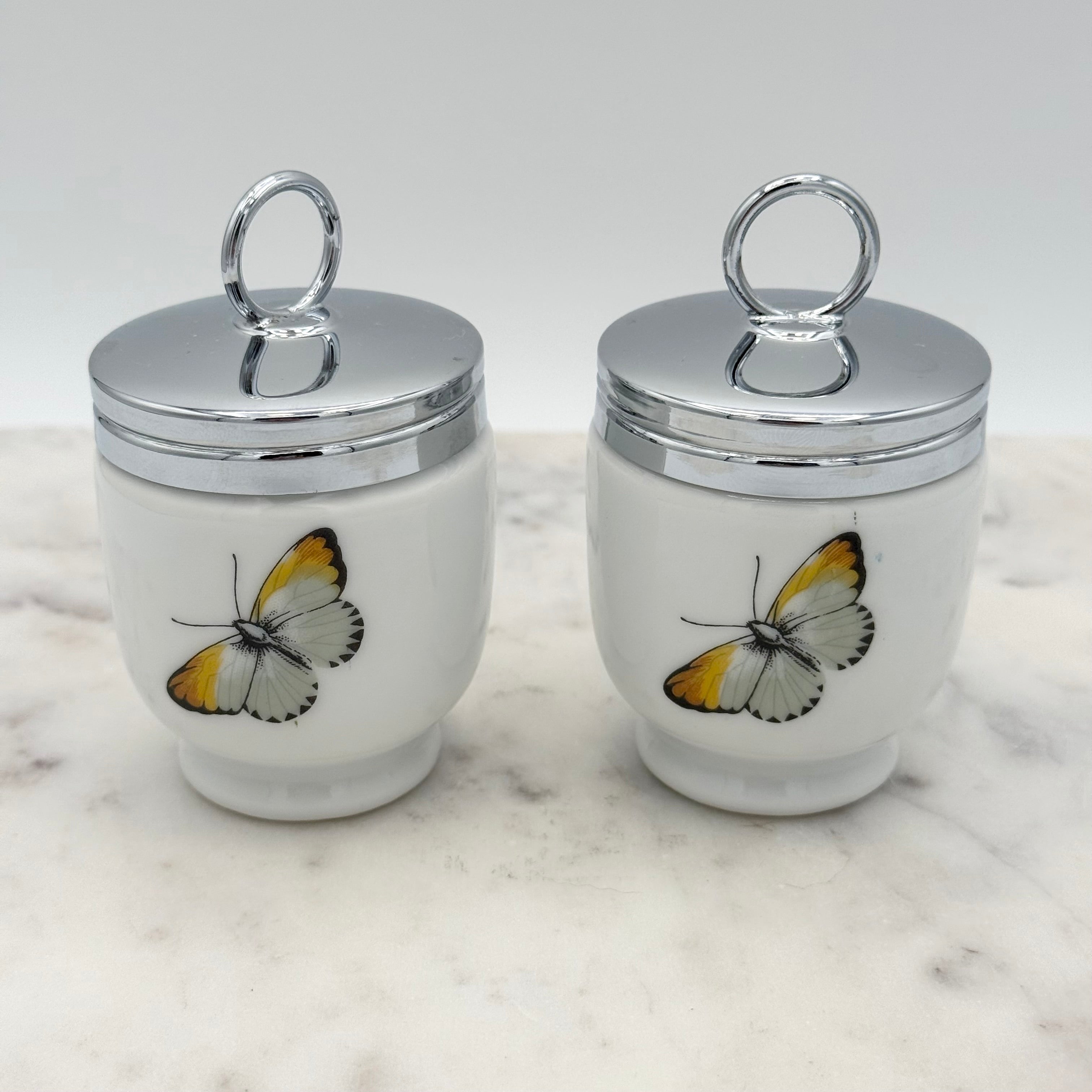 Vintage Royal Worchester Egg Coddler Raspberry and Butterfly, Small (Sold Separately)