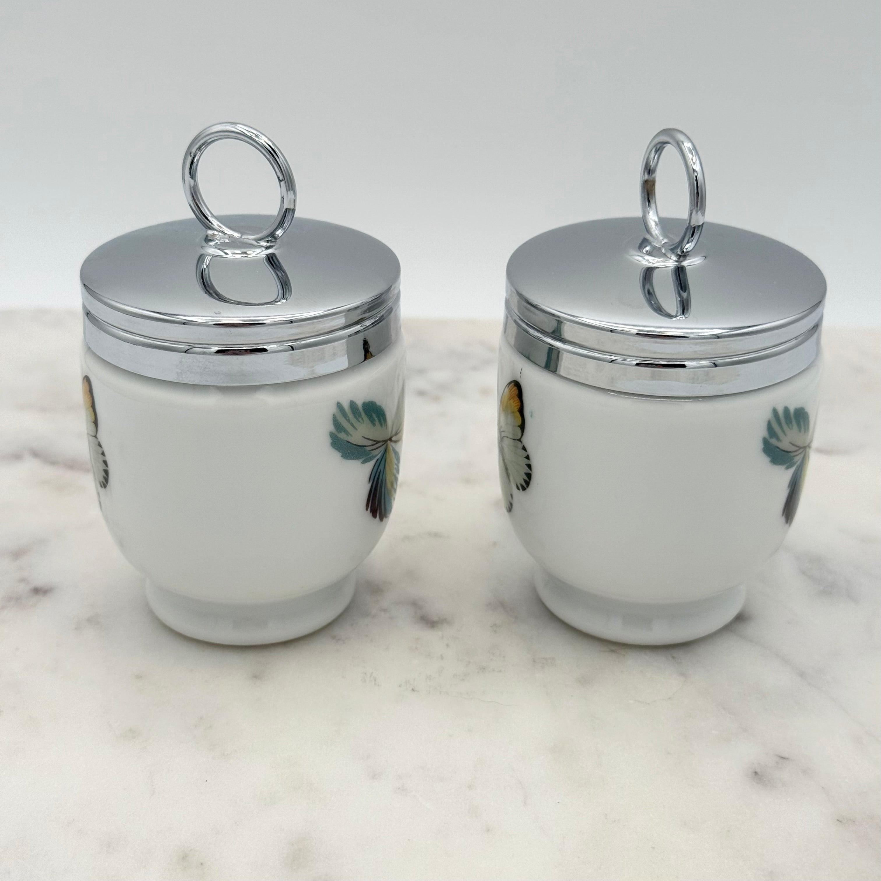 Vintage Royal Worchester Egg Coddler Raspberry and Butterfly, Small (Sold Separately)