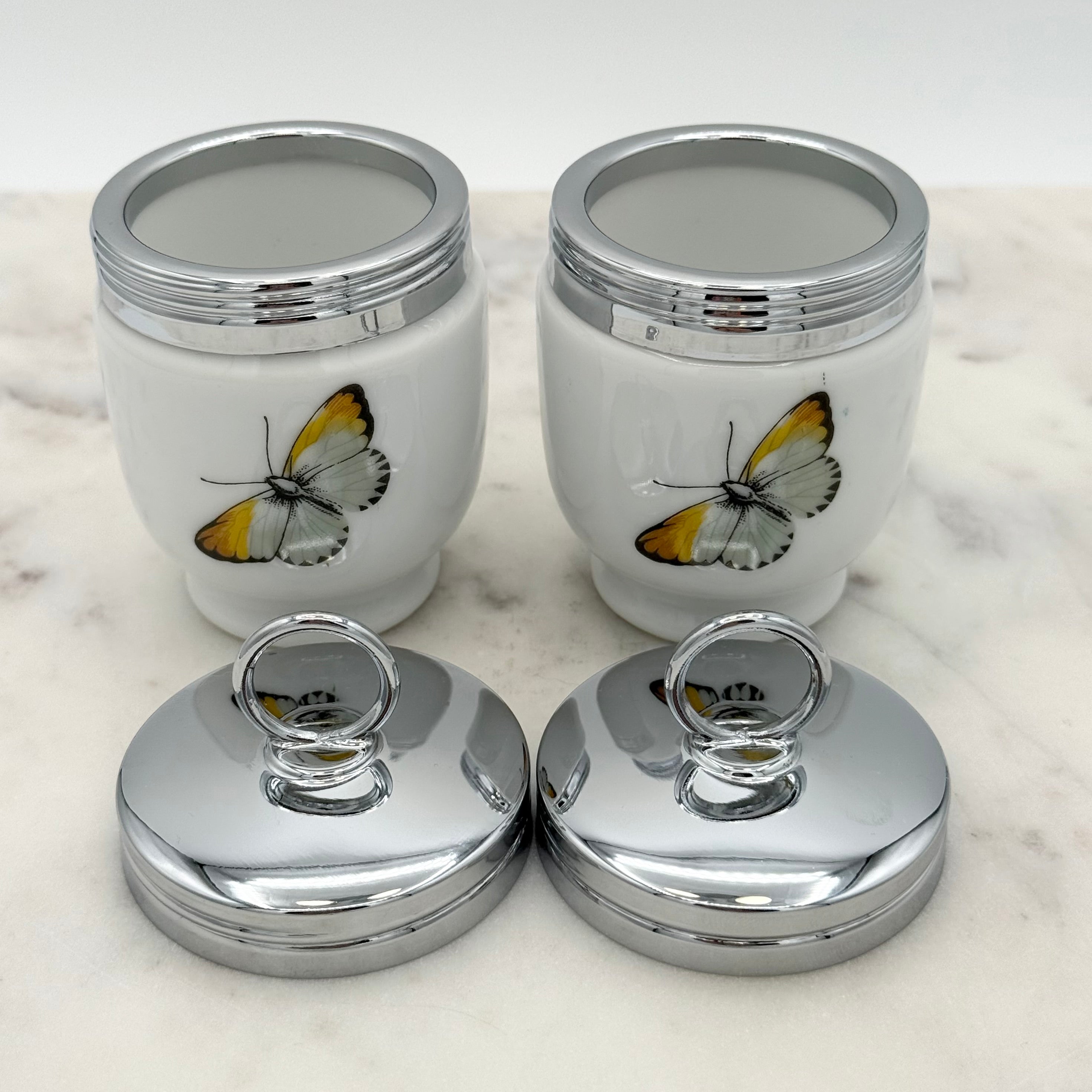 Vintage Royal Worchester Egg Coddler Raspberry and Butterfly, Small (Sold Separately)