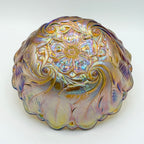 Indiana Carnival Glass Lily Pons Bowl In Iridescent Marigold, Large