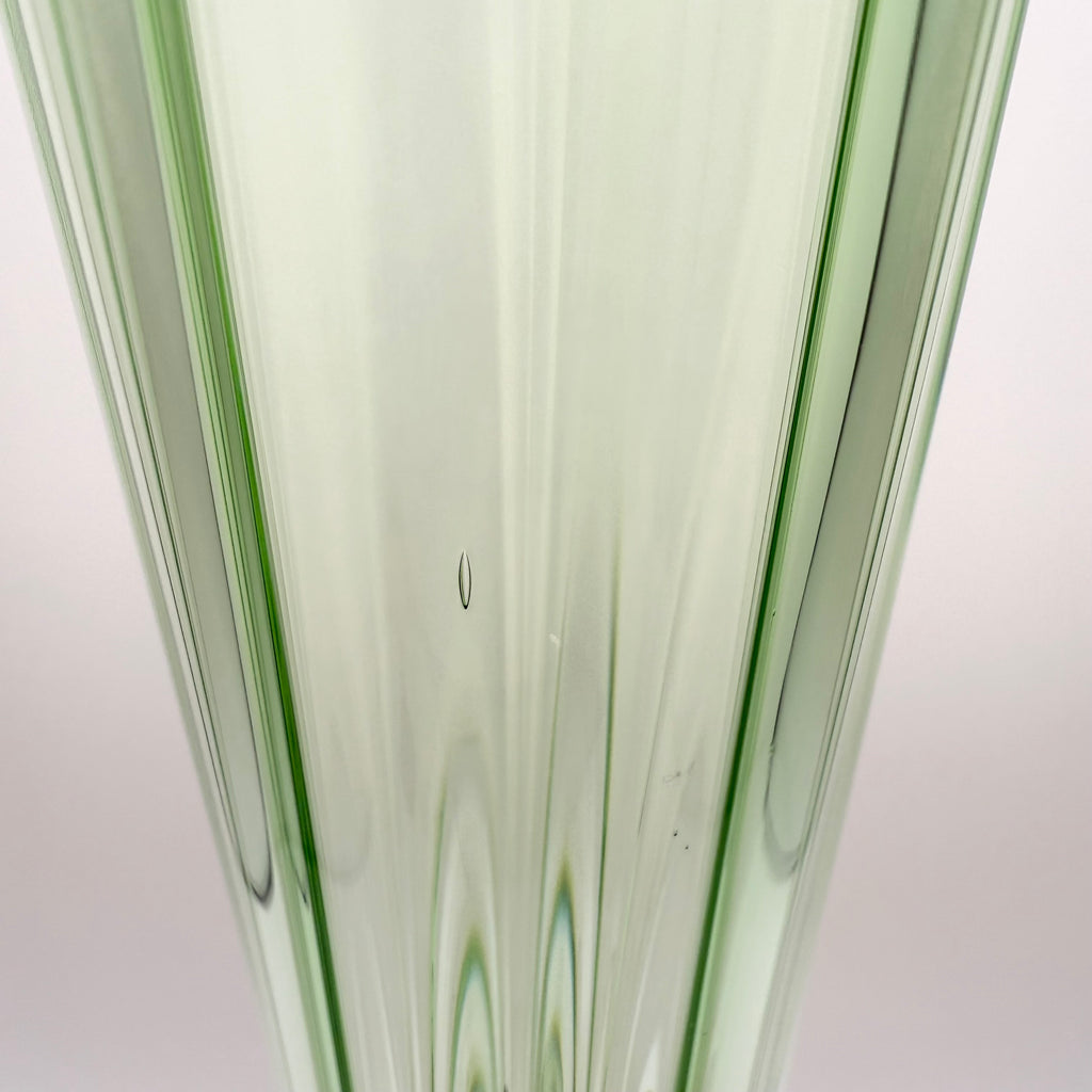 Rare Vintage Bořek Šípek / Ajeto Glass Vase – Green & Yellow, Czech Art Glass