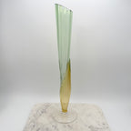 Rare Vintage Bořek Šípek / Ajeto Glass Vase – Green & Yellow, Czech Art Glass