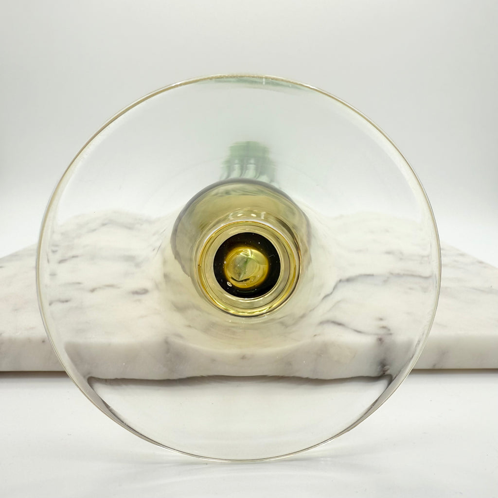 Rare Vintage Bořek Šípek / Ajeto Glass Vase – Green & Yellow, Czech Art Glass