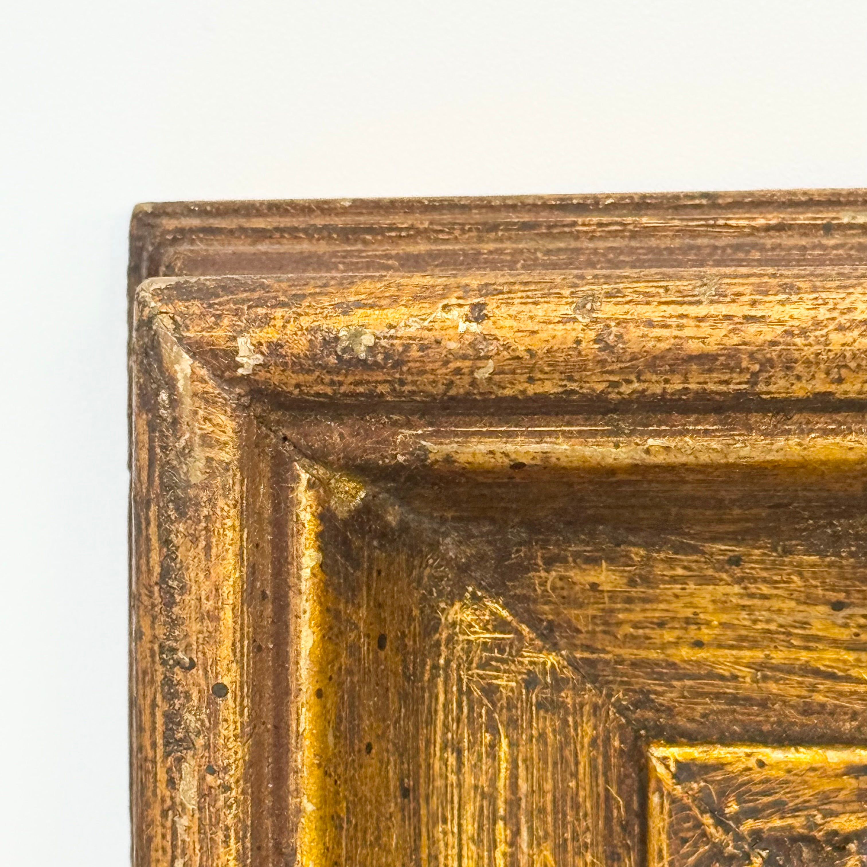 Vintage Original Signed Oil Painting of a Clipper Ship in an Ornate Gold Gilt Wood Frame with Black Velvet Inlay