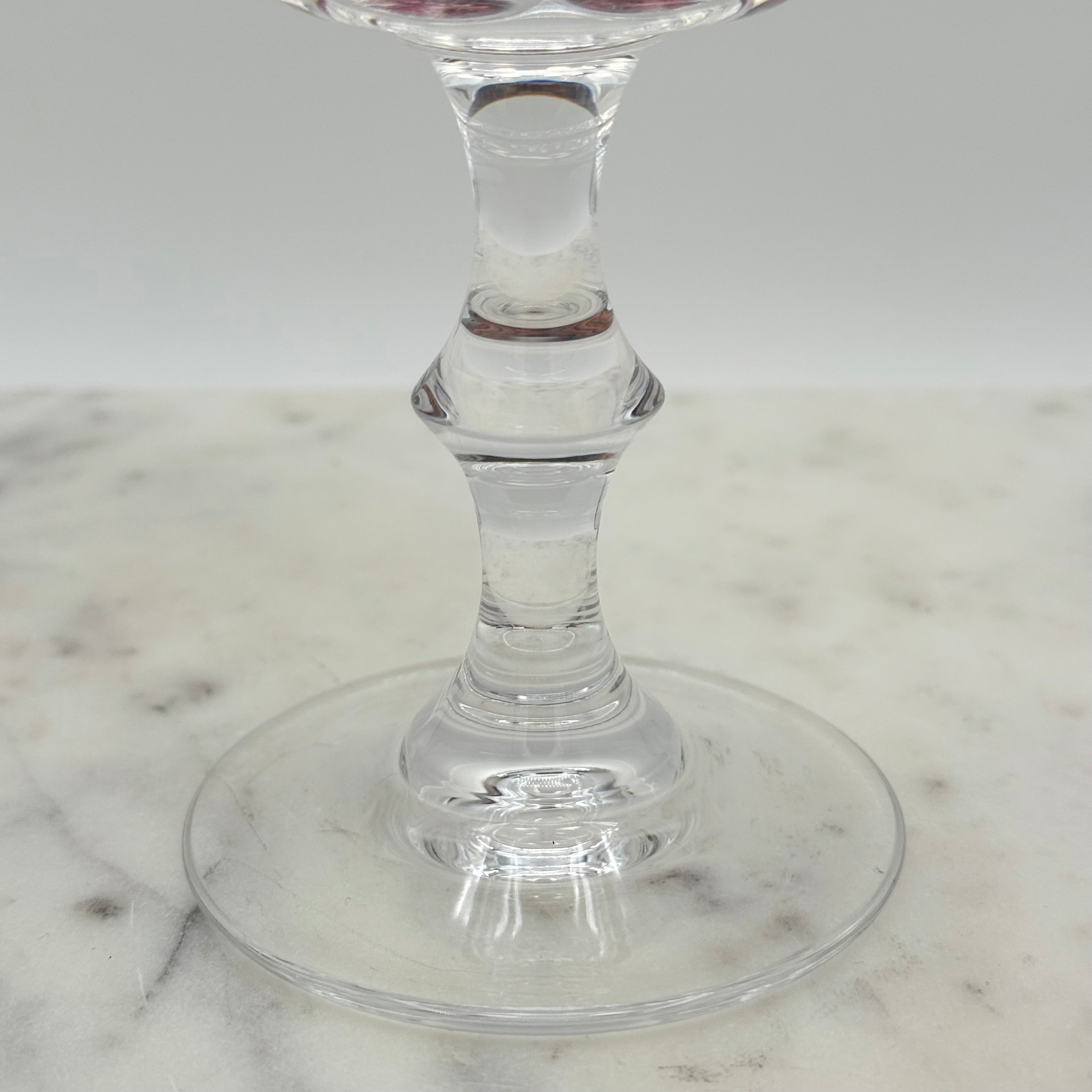 Vintage Lenox Winter Greetings Crystal Wine Glass Red Holly Band (5 Available)