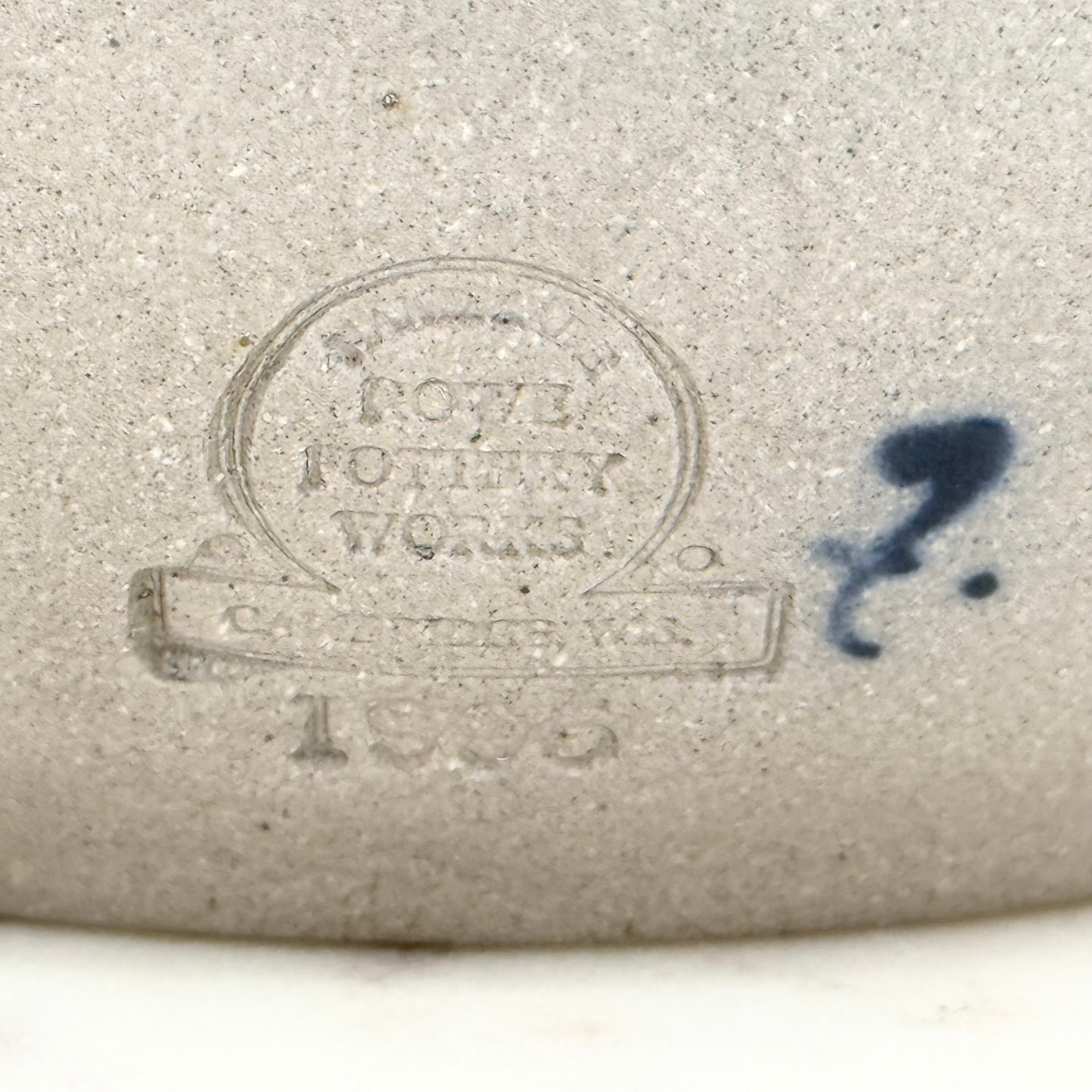 Vintage Rowe Pottery Works Stoneware Blue Star Bowl, Medium