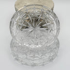 24% Lead Crystal Shallow Round Trinket / Nut Dish, Champagne Coaster, Set of 2