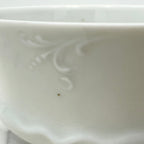 Antique O. & E.G. Royal Austria Ornate White Porcelain Footed Tea Cup and Saucer