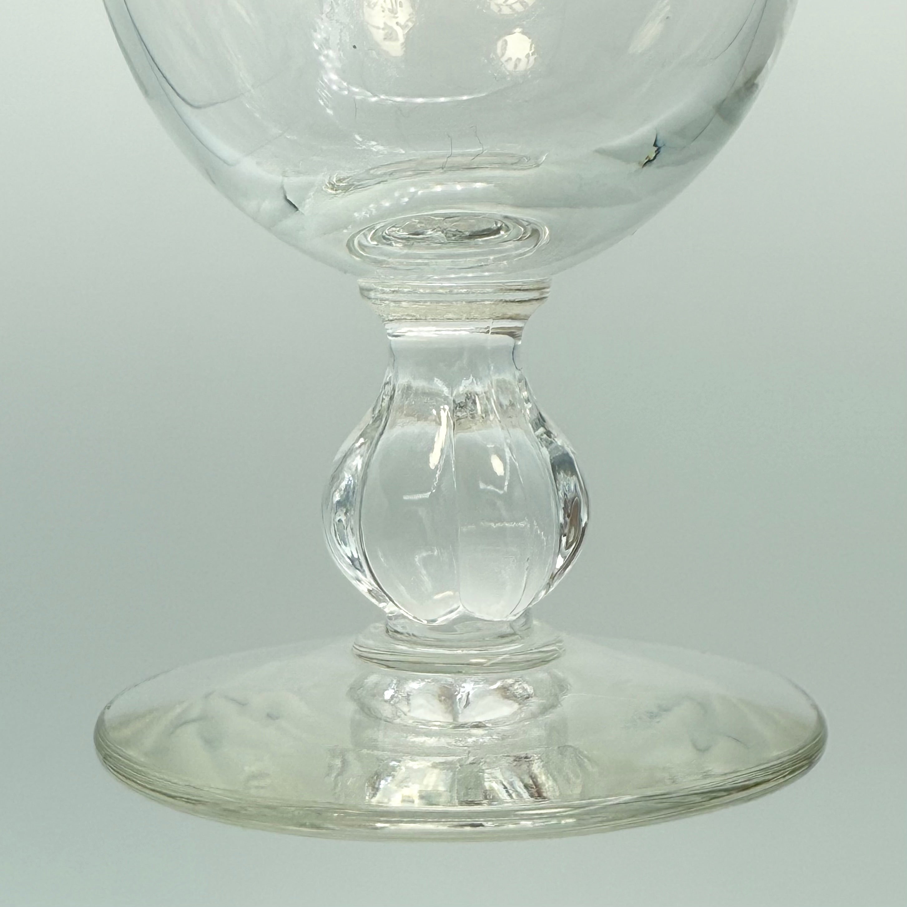 Vintage Fostoria Lace Etched Cocktail Stemmed Glasses with Gold Rim, Set of 4