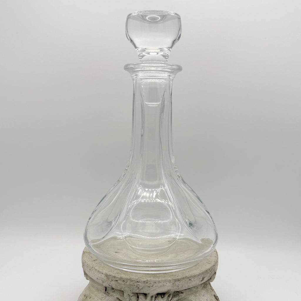 Vintage Cristal D'Arques 24% Lead Crystal Thumbprint Liquor Decanter with Stopper