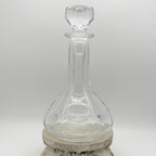 Vintage Cristal D'Arques 24% Lead Crystal Thumbprint Liquor Decanter with Stopper