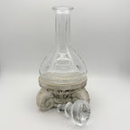 Vintage Cristal D'Arques 24% Lead Crystal Thumbprint Liquor Decanter with Stopper