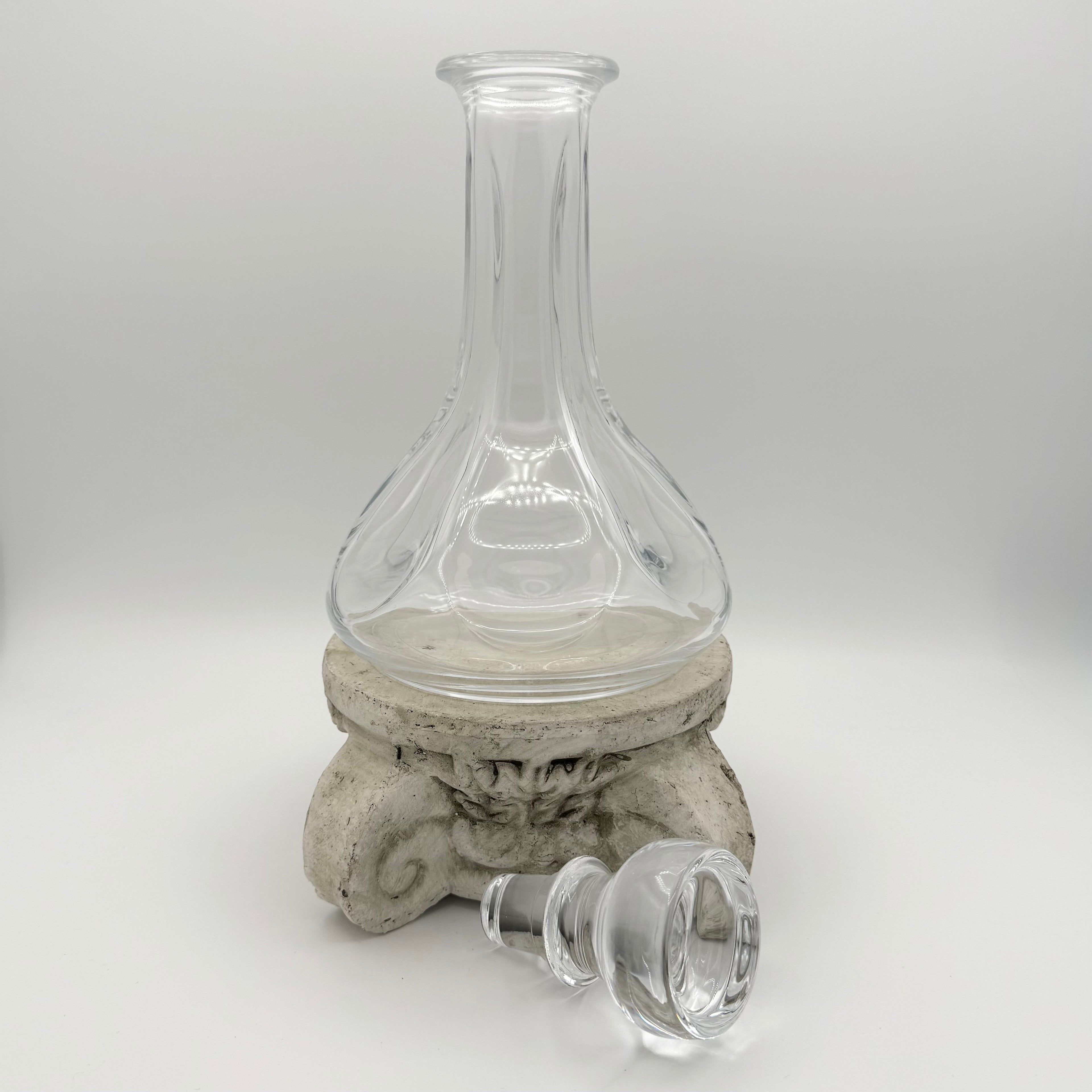 Cristal D'Arques 24% Lead Crystal Thumbprint Liquor Decanter with Stopper