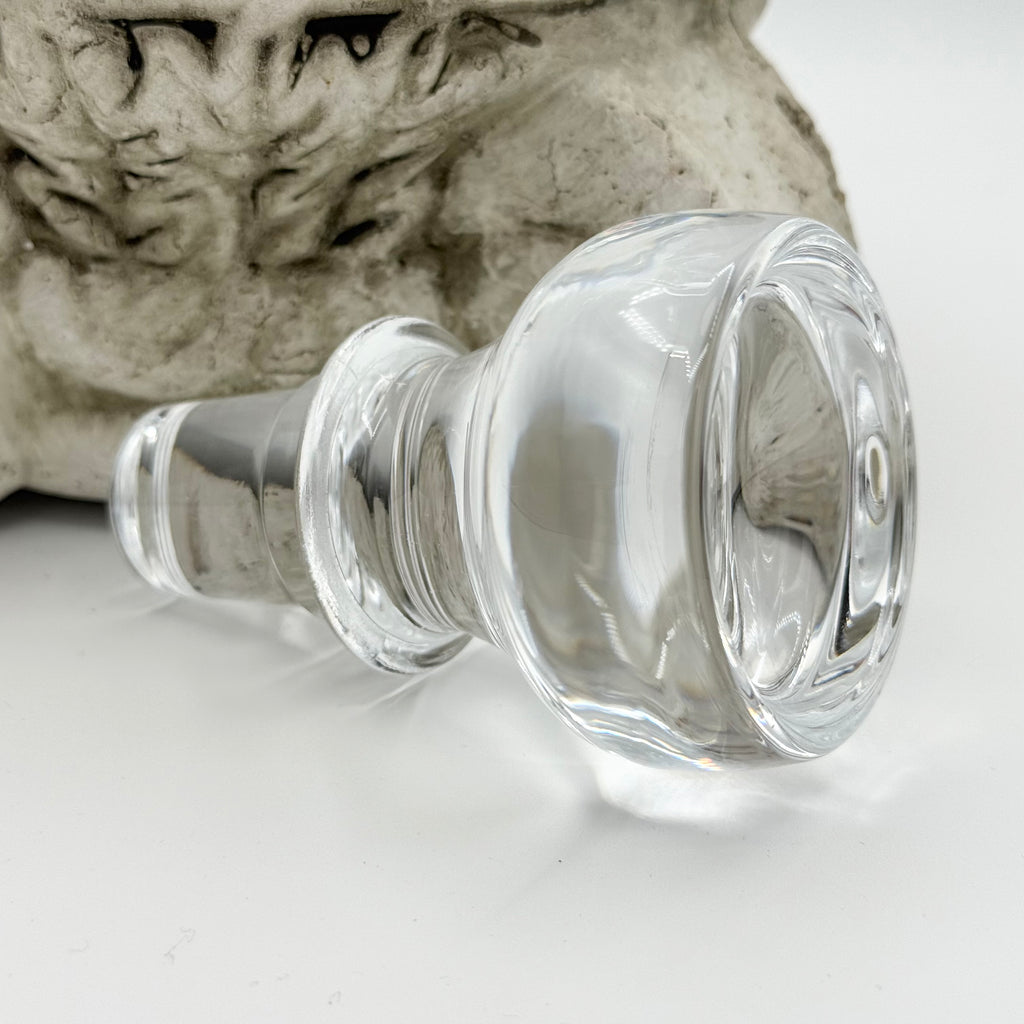 Vintage Cristal D'Arques 24% Lead Crystal Thumbprint Liquor Decanter with Stopper