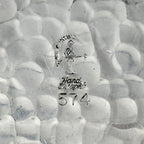Trade Continental Hand Wrought Hammered Aluminum Serving Tray with Etched Acorns and Leaves