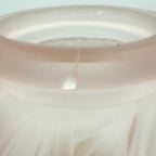 Pierre D’Avesn Art Deco Water Lilies Ball Vase in Pink Frosted Glass, c. 1930s