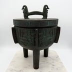 Vintage James Mont Style Brutalist Metal Carved MCM Ice Bucket