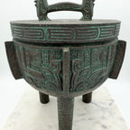 Vintage James Mont Style Brutalist Metal Carved MCM Ice Bucket