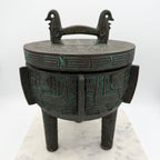 Vintage James Mont Style Brutalist Metal Carved MCM Ice Bucket