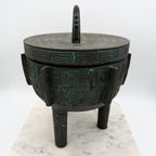 Vintage James Mont Style Brutalist Metal Carved MCM Ice Bucket