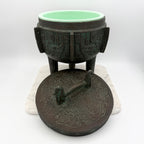 Vintage James Mont Style Brutalist Metal Carved MCM Ice Bucket