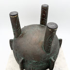 Vintage James Mont Style Brutalist Metal Carved MCM Ice Bucket