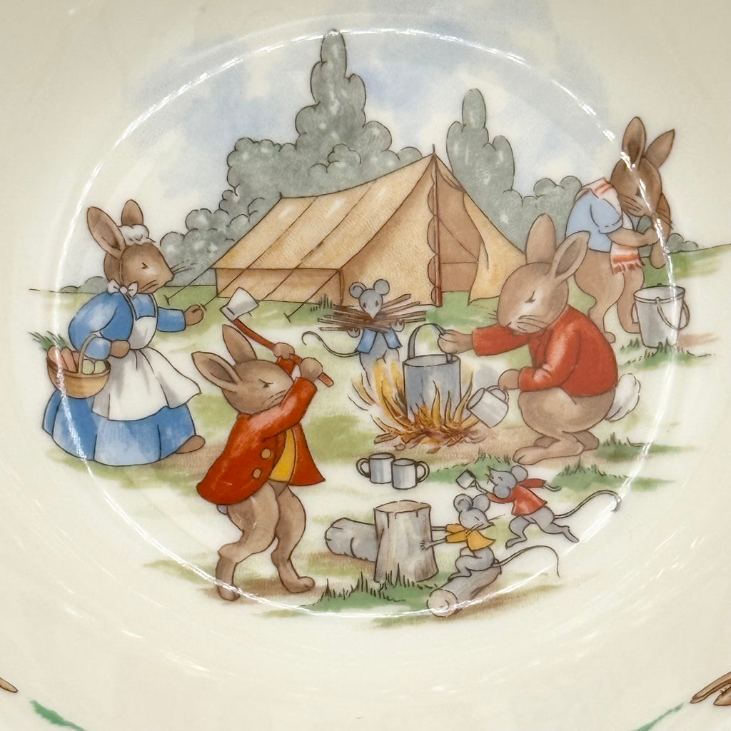 Vintage Campsite Royal Dalton Bunnykins Rabbit / Bunny Plate, Bowl and Cup Set