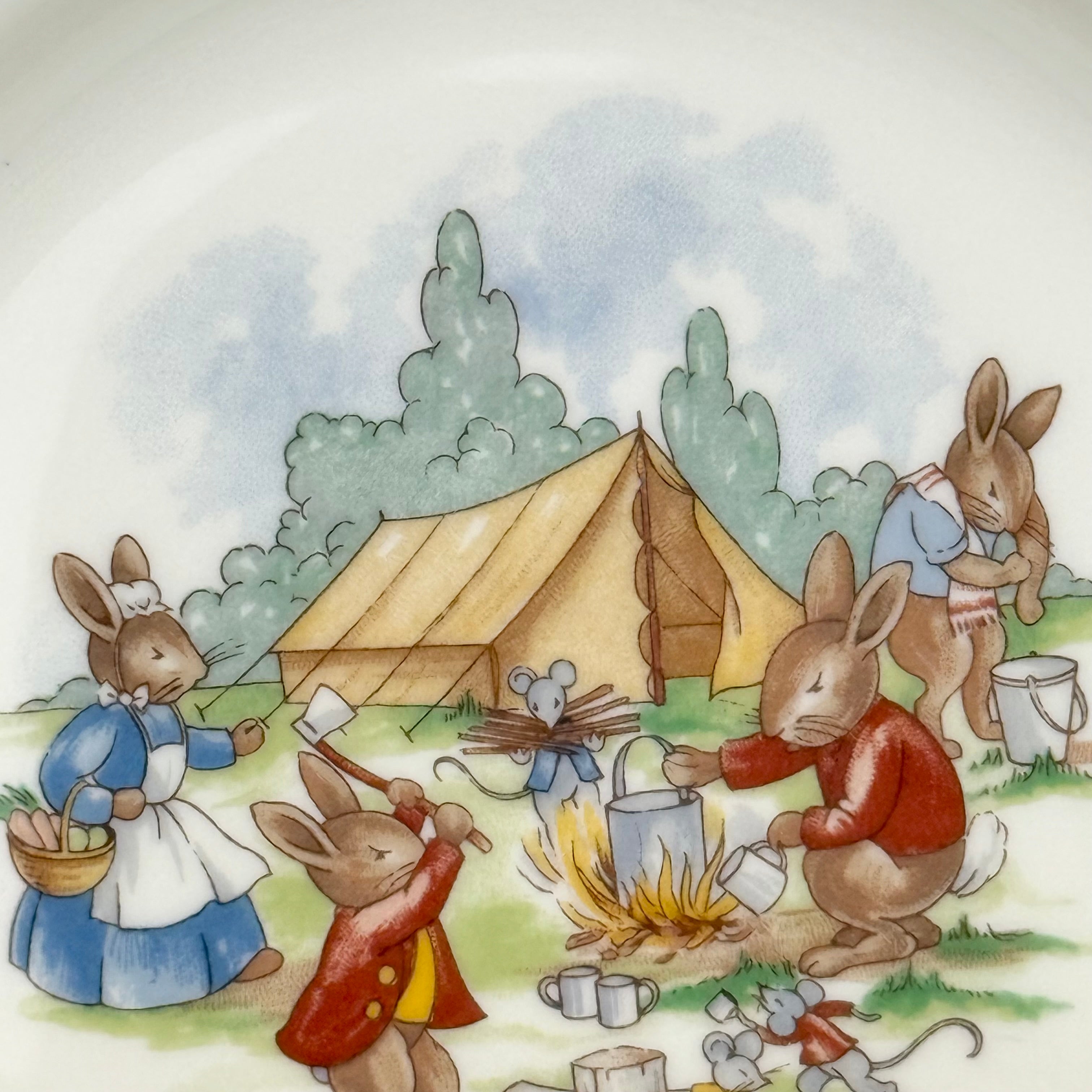 Vintage Campsite Royal Dalton Bunnykins Rabbit / Bunny Plate, Bowl and Cup Set