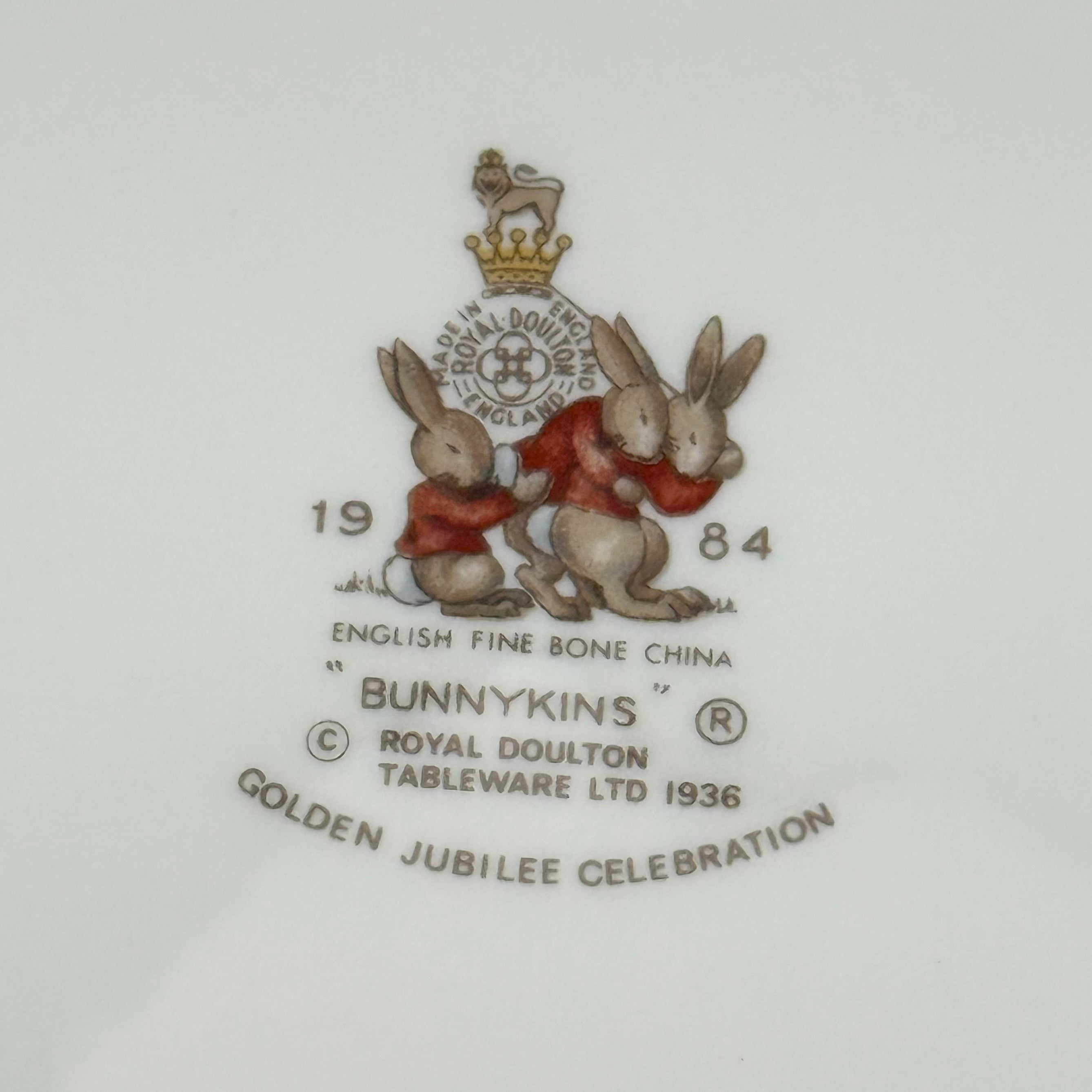 Vintage Campsite Royal Dalton Bunnykins Rabbit / Bunny Plate, Bowl and Cup Set