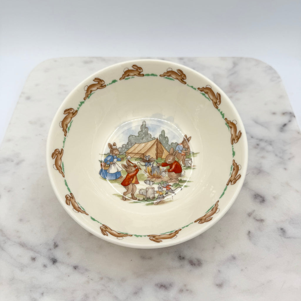 Vintage Campsite Royal Dalton Bunnykins Rabbit / Bunny Plate, Bowl and Cup Set