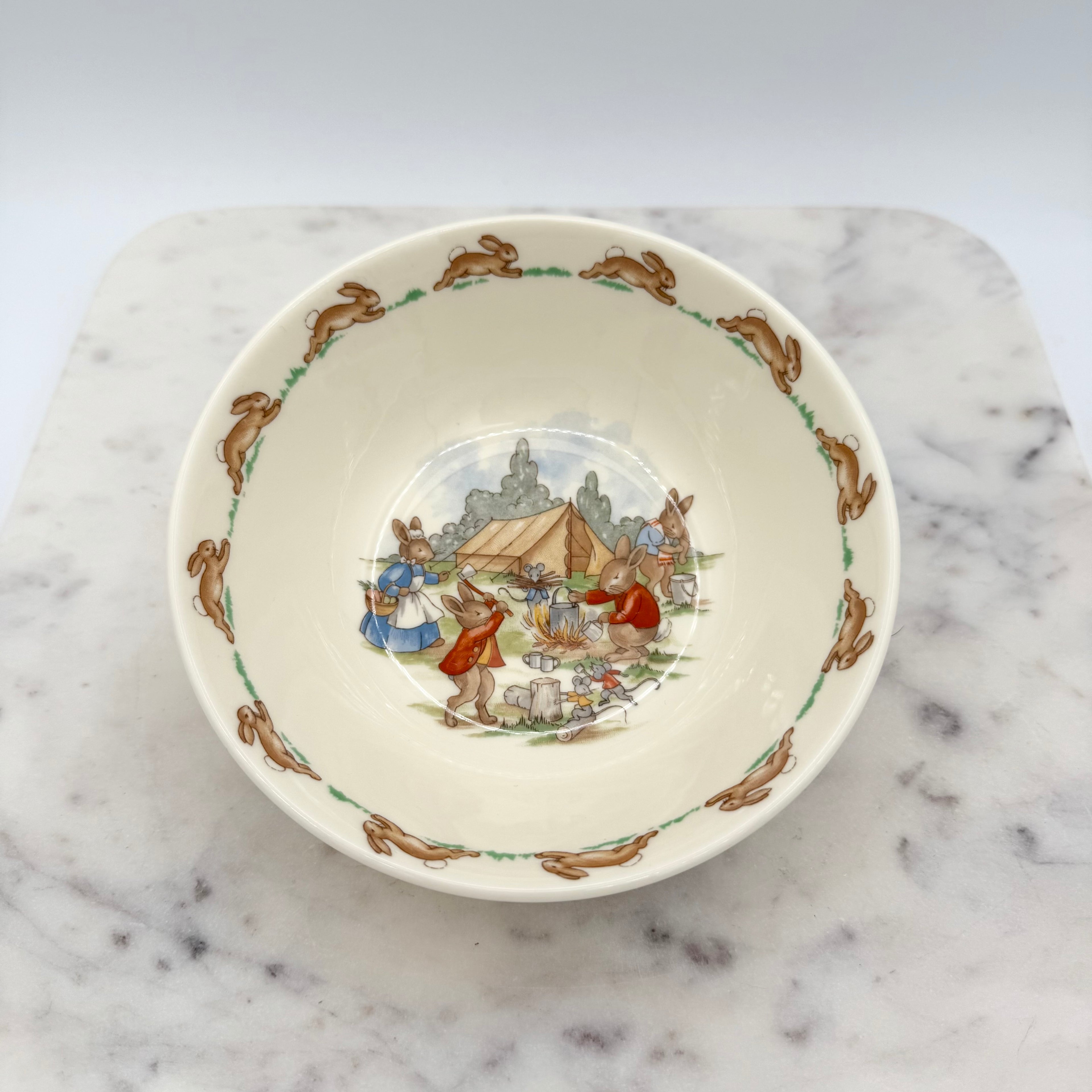 Vintage Campsite Royal Dalton Bunnykins Rabbit / Bunny Plate, Bowl and Cup Set